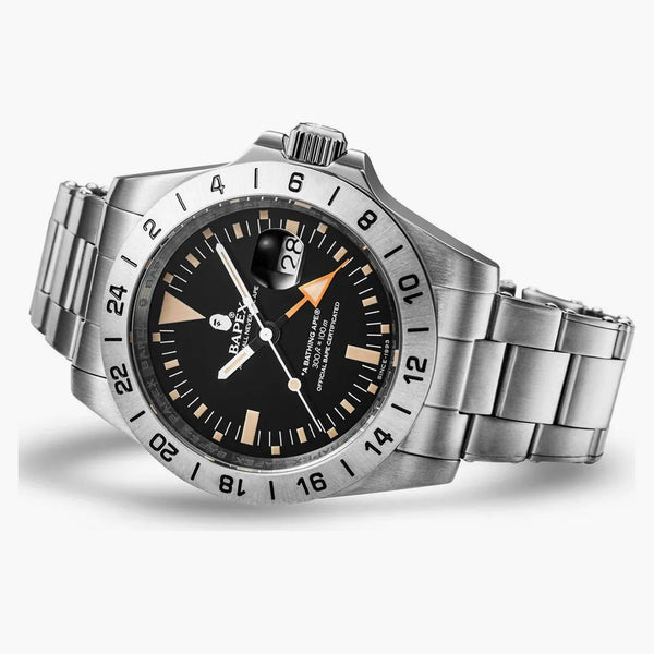 Bape Bathing Ape Type 8 Bapex Watch Silver/black