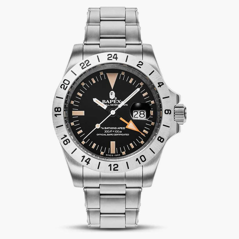 Bape Bathing Ape Type 8 Bapex Watch Silver/black