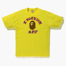 Bape Bicolor Katakana College Tee Yellow