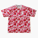 Bape Big Abc Camo Ape Head Relaxed Fit Tee Pink