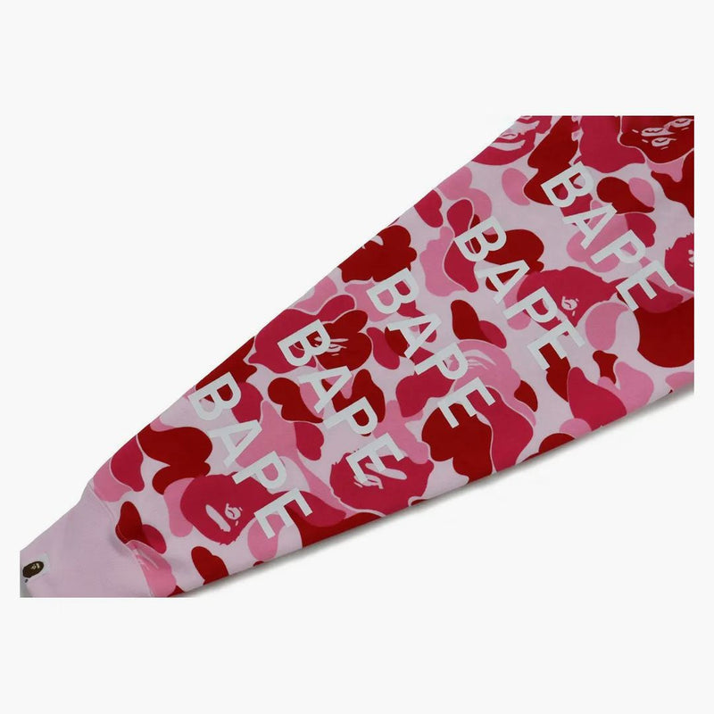 Bape Big ABC Camo Relaxed Fit Full Zip Hoodie Pink