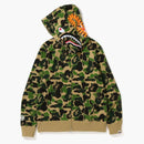 Bape Big Abc Camo Shark Full Zip Hoodie Green