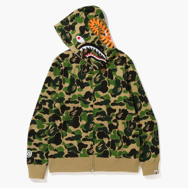 BAPE BIG ABC Camo Shark Full Zip Hoodie Green