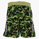 Bape Big Abc Camo Side Shark Sweat Shorts Green