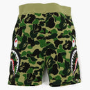Bape Big Abc Camo Side Shark Sweat Shorts Green