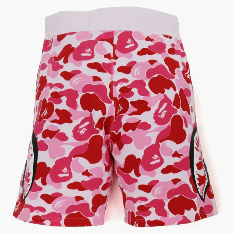 Bape Big Abc Camo Side Shark Sweat Shorts Pink