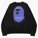 Bape Big Ape Head Digital Mosaic Loose Fit Crewneck Charcoal