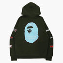 Bape Big Ape Head Digital Mosaic Relaxed Fit Full Zip Hoodie Olivedrab