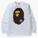 Bape Big Ape Head L/S Tea Tea White