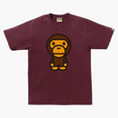 Bape Big Baby Milo Tee (ss25) Burgundy