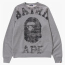 Bape Big College Crewneck Gray