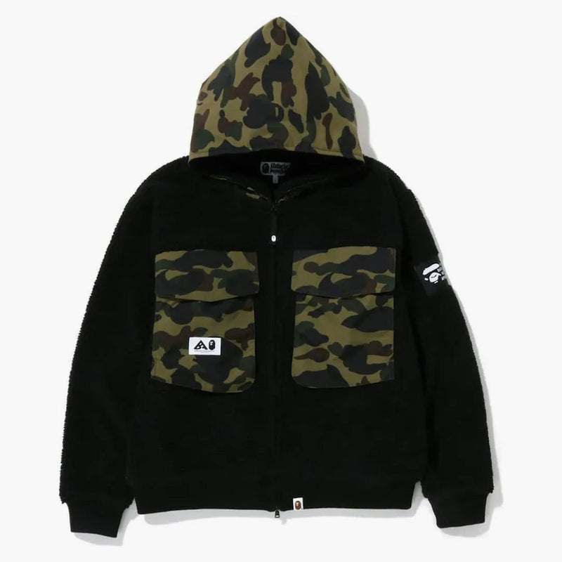 Bape Big Pocket Relaxed Fit Boa Jacket Black