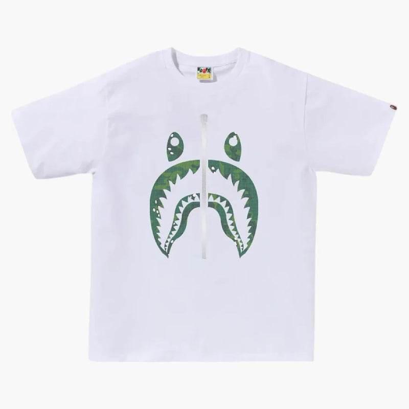 Bape Bitmap Shark Tea White