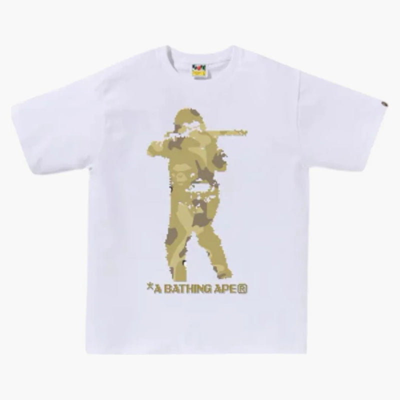 Bape bitmap soldato tee bianco