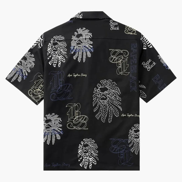 Bape Black Graphic Stitch Shirt Black