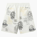 Bape Black Graphic Stitch Shorts White