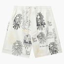 Bape Black Graphic Stitch Shorts White