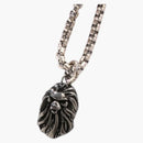 Bape Black Madface Necklace Silver