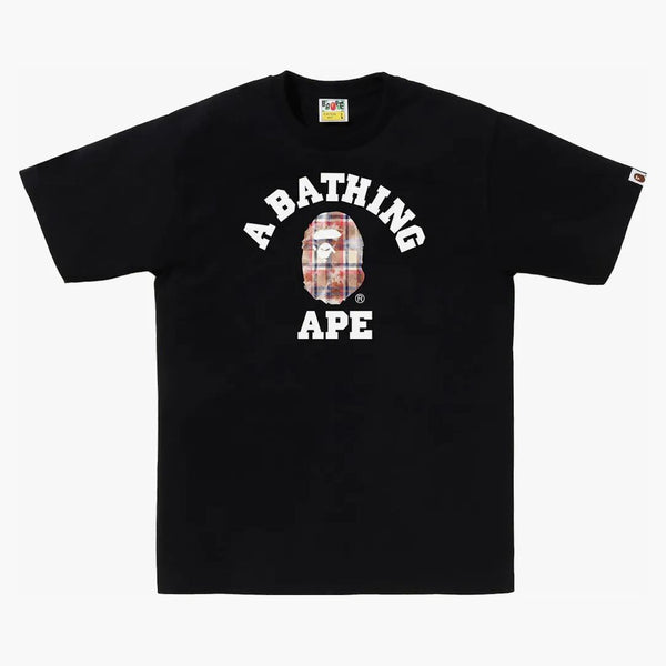 BAPE Bleach check college te svart