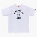 Bape Bleach Check College Tee White