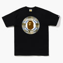 Bape Block Check Busy Works Tee (fw22) Black Beige