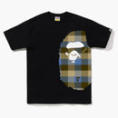 Bape Block Check Side Big Ape Head Tea (FW22) Black Beige