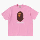 BAPE BLUR BY BAJO APE RELAJO FIT TEE PINK