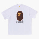 Bape borfia de bañador de mono relajado camiseta blanca
