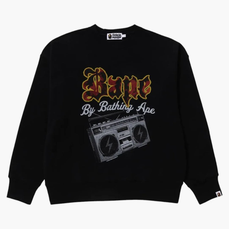 BAPE BOOMBOX CREWNECK BLACK