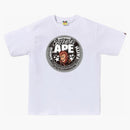 Bape zajęty pracą kąpiel małpa tee biała