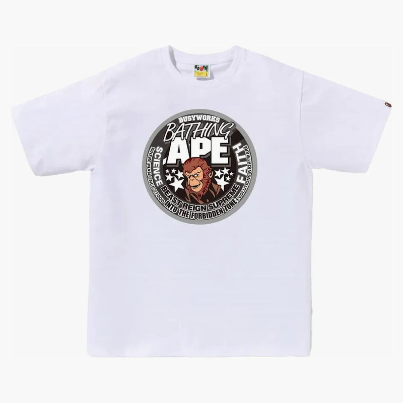 Bape zaneprázdněné díla koupající lidoopy Tee White
