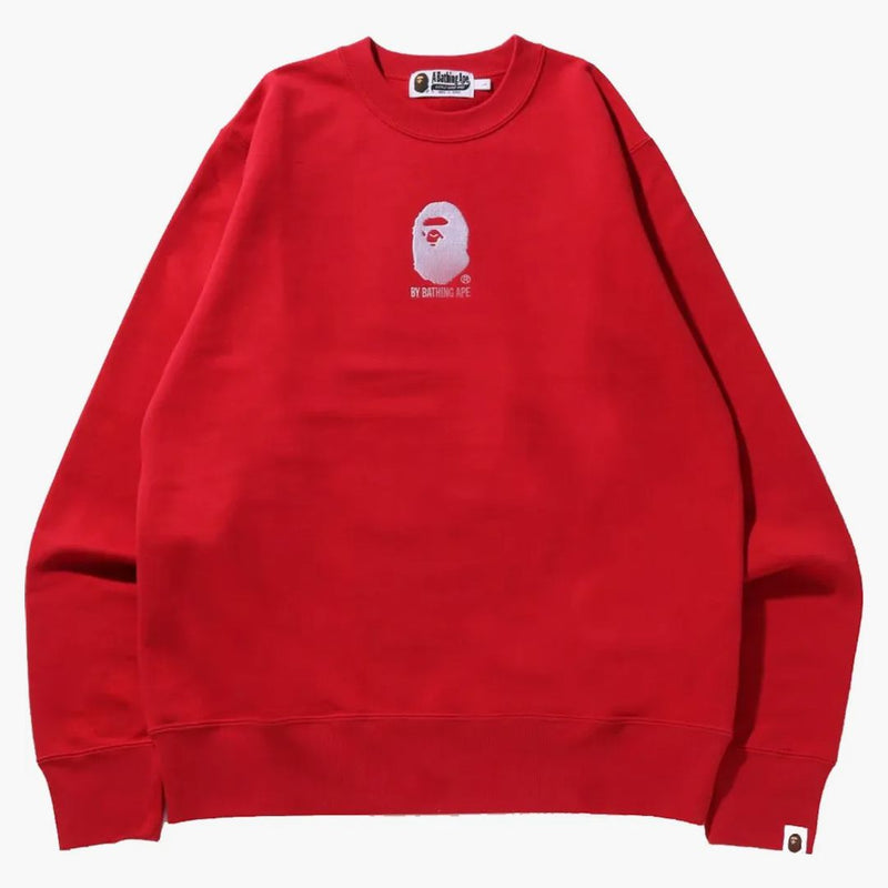 BAPE byingeing da scimmia ricamata da equipaggiatura rossa