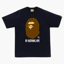 BAPE bying bared logo tè navy