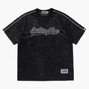 Bape Camo Stripe Baseball Logo Relaxed Fit Tee Black