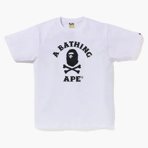 BAPE CAPTAIN APE Crossbone Tea White