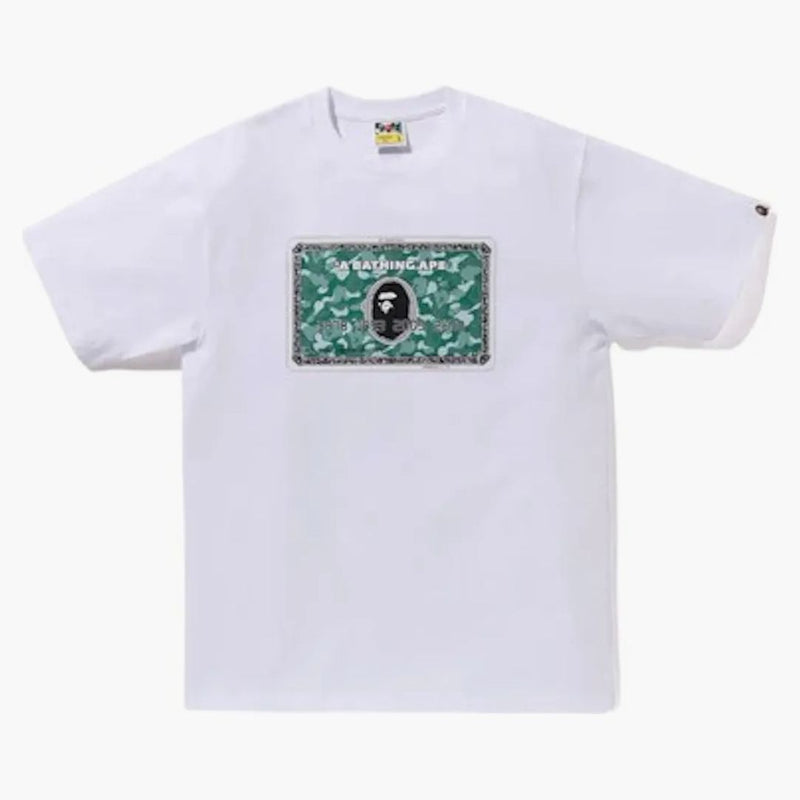 BAPE CARD TEE WHITE/GREEN