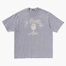 Bape Chain Stitch College Relaxaded Fit Tee Grey
