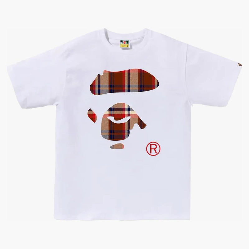 Bape Check Ape Face Tee White