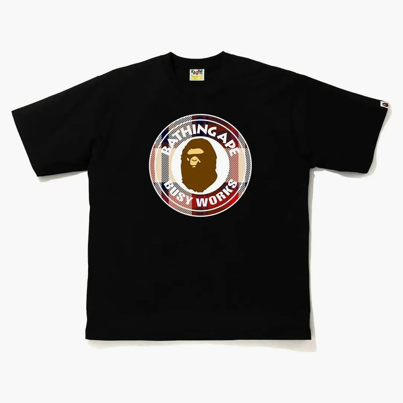 Bape Check Busy Works Relaxed Tea Black/Red