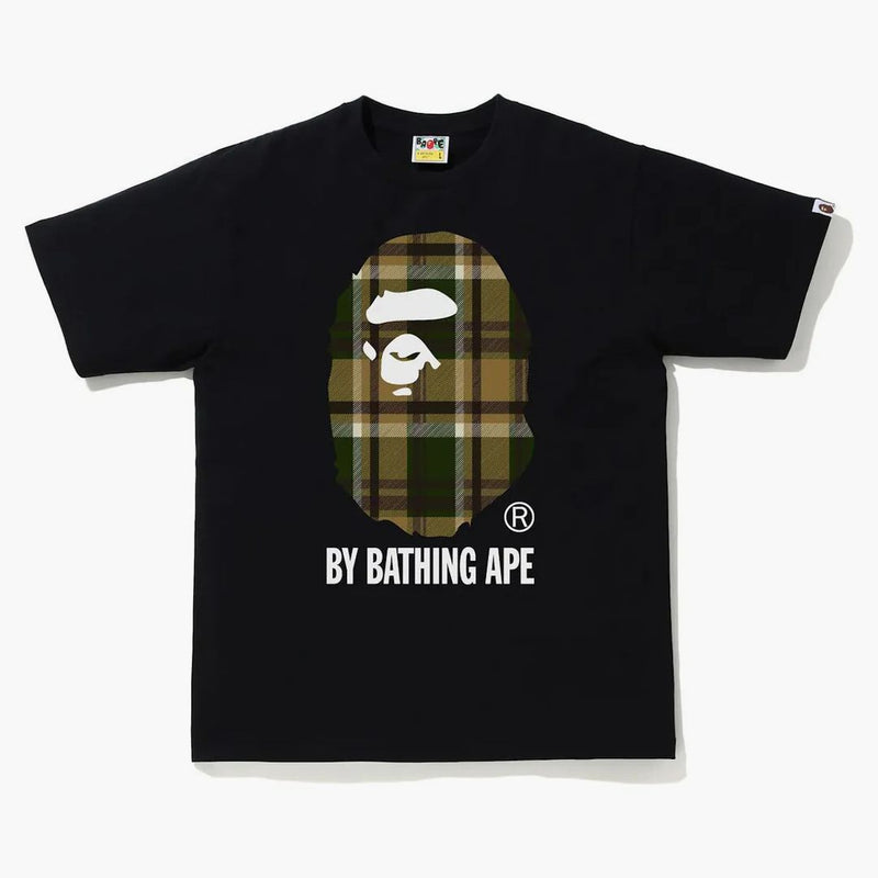 BAPE CHECK BYLING APE TEE (FW21) Černá/zelená
