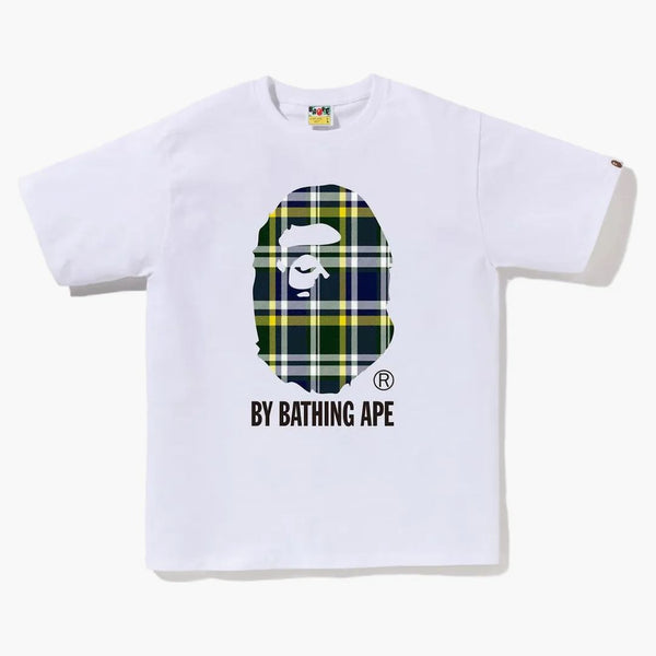 Bape Check by Bathing Ape Tee (SS23) White Green