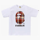 BAPE Check by Bathing APE TEE WHITE