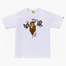 Bape Check College Milo Tee White