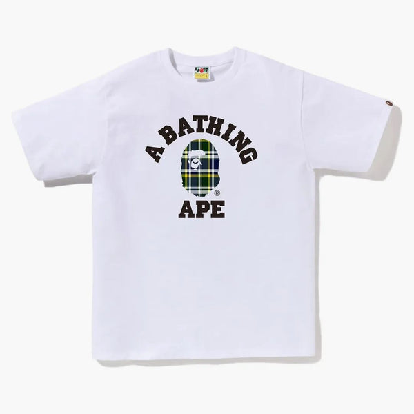 Bape Check College Tea (SS23) Bianco verde