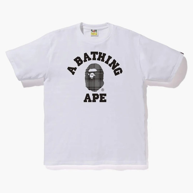Bape Check College Tea White/Black