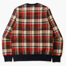 BAPE Check Crewneck Navy/Red