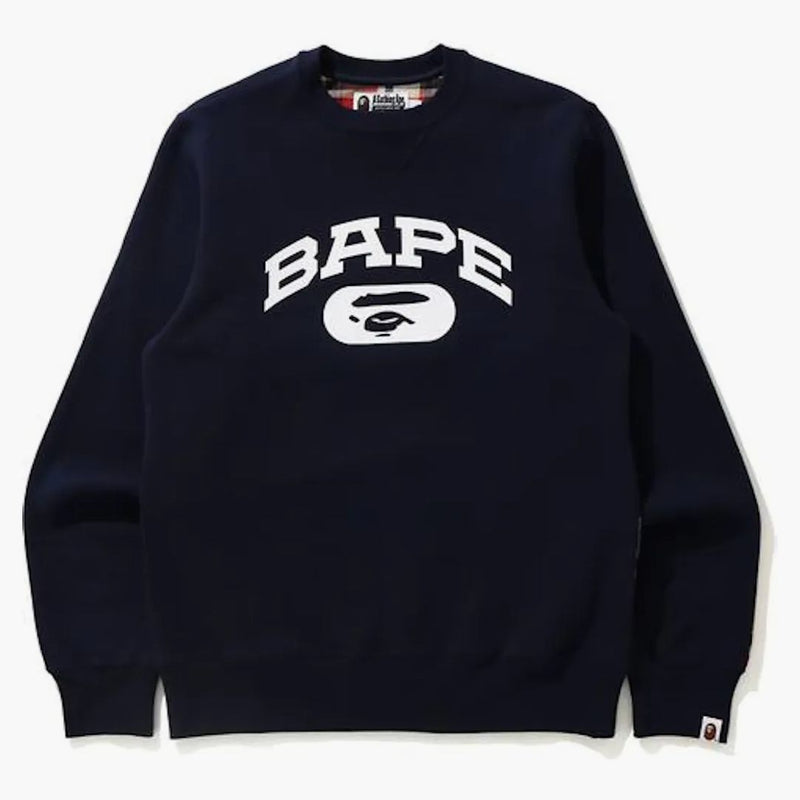 Bape Check CrewNeck Navy/Red