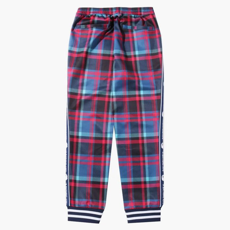 Bape Check Jersey Pants Navy
