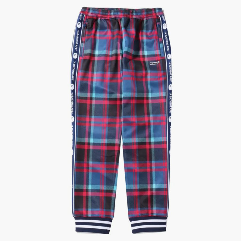 Bape Check Jersey Pants Navy