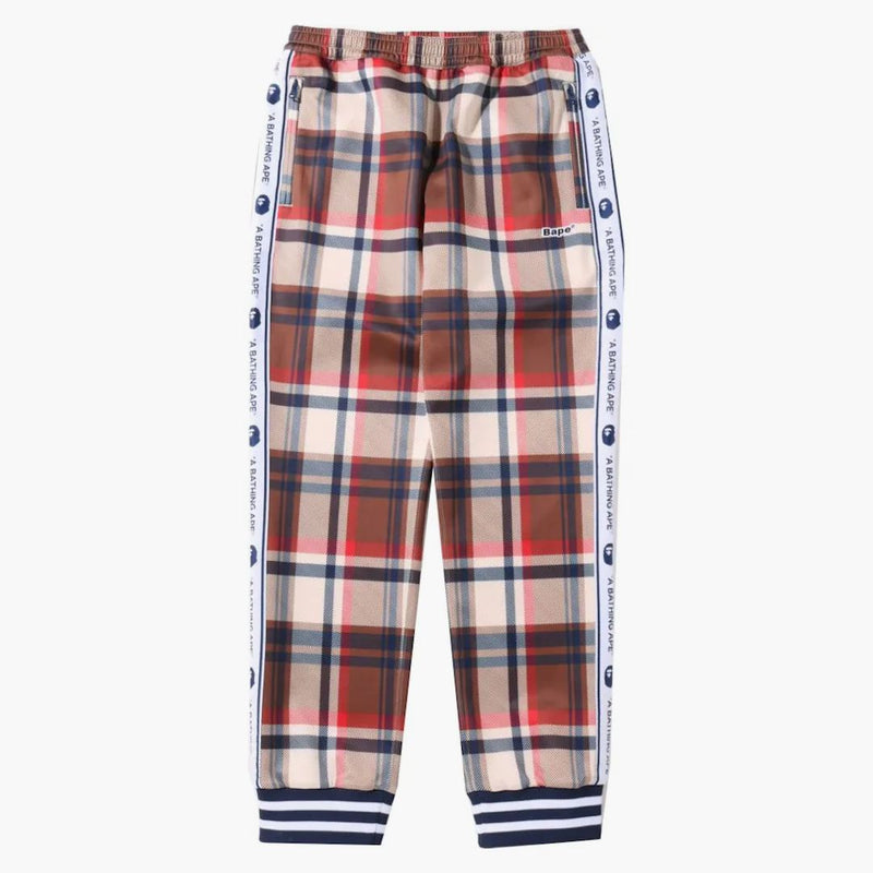 Bape Check Jersey Pants Red